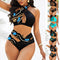 Bikini Triangular Colgante con Cruces Europeo y Americano