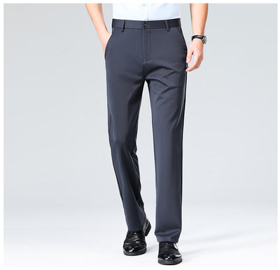 Pantalones Casuales Ejecutivos Slim Fit Ice Silk Antirruga para Hombre - Image 25