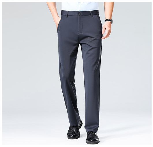 Pantalones Casuales Ejecutivos Slim Fit Ice Silk Antirruga para Hombre - Image 25