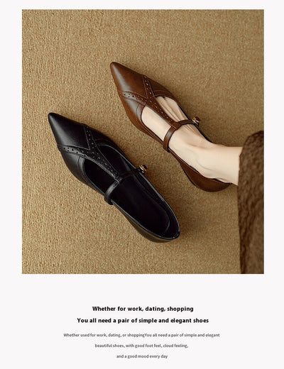 Zapatos Planos Puntiagudos Marrón - Cómodos y Versátiles para Diario - Image 19