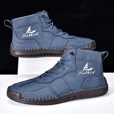 Botas Altas Retro de Cuero - Estilo Casual Urbano - Image 17
