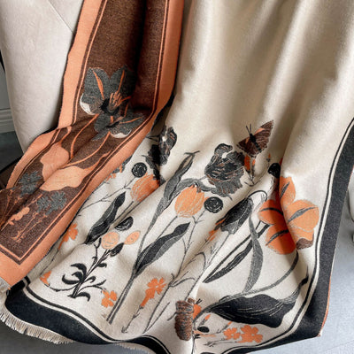 Manta Térmica de Cachemira con Diseño Floral Jaquard para Aire Acondicionado - Image 9