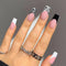 Parches de Uñas Patchwork Blanco y Negro - Diseño French Manicure