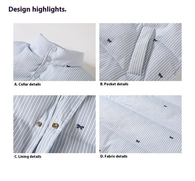 Abrigo de Algodón Cálido con Estampado de Cuadros y Moño para Mujer - Image 7