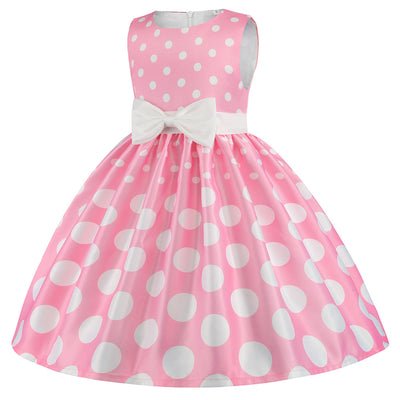 Vestido Infantil con Estampado Irregular y Lazo Festivo - Image 13