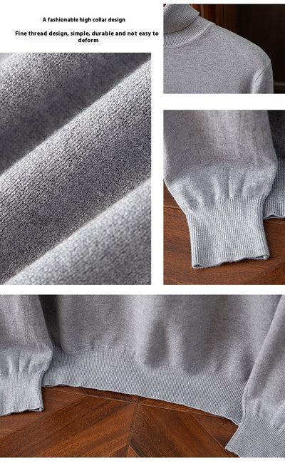 Suéter Cuello Alto para Hombre Otoño Invierno - Abrigo Interior Versátil - Image 20
