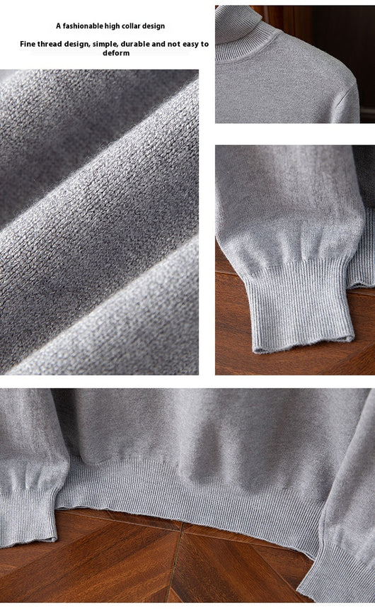 Suéter Cuello Alto para Hombre Otoño Invierno - Abrigo Interior Versátil - Image 20