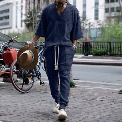 Conjunto Casual Hombre: Playera Suelta Manga Corta + Pantalón - Image 5