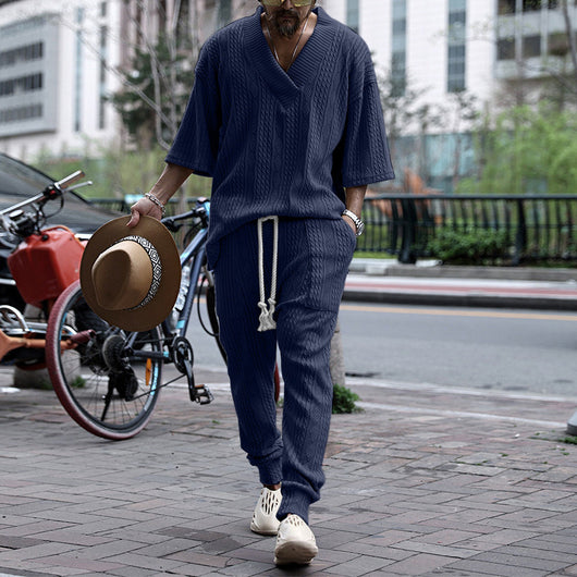 Conjunto Casual Hombre: Playera Suelta Manga Corta + Pantalón - Image 5
