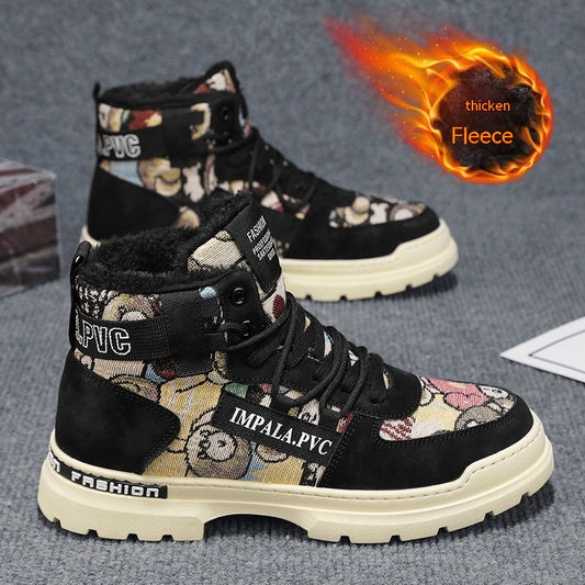 Botas Martin para Hombre con Forro Polar - Botas de Trabajo Impermeables y Cálidas