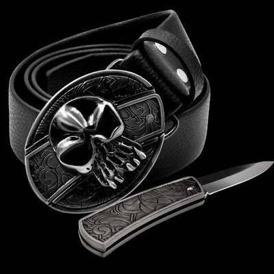 Cinturón de Cuero con Cuchillo Integrado y Hebilla de Seguridad - Image 30