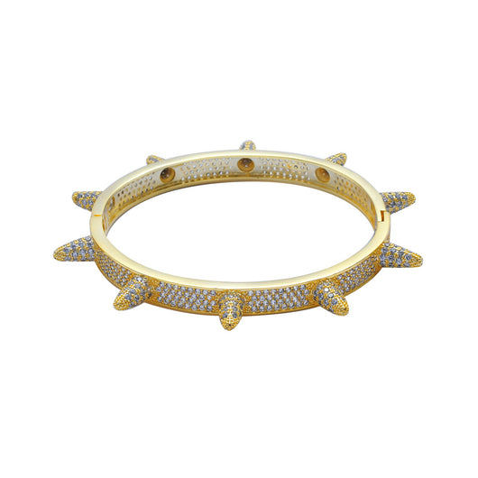 Pulsera Punk de Circonitas y Remaches en Acero Pesado - Image 9