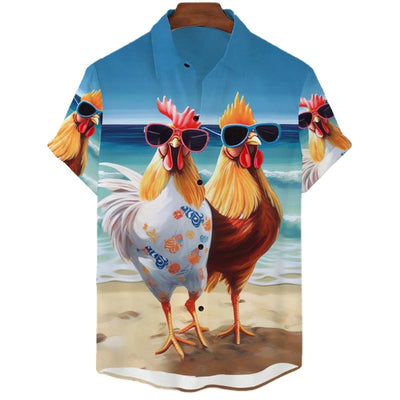 Camisa Casual Talla Grande Hombre Verano con Estampado Digital 3D Manga Corta - Image 11