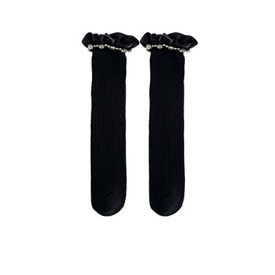 Calcetines Escolares Estilo Lolita con Encaje y Moño para Niñas - Image 7