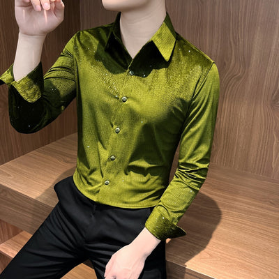 Camisa Manga Larga Diseñador para Hombre - Versátil y Moderno para Primavera y Otoño - Image 4