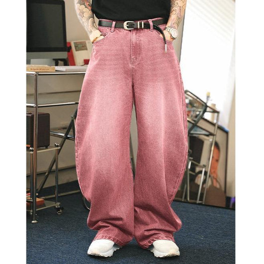 Jeans Hombre Marrón Desteñido Corte Flare Relajado - Image 7