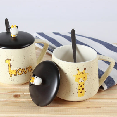 Taza de Cerámica Artesanal con Jirafa Kawaii Dibujada a Mano - Image 22