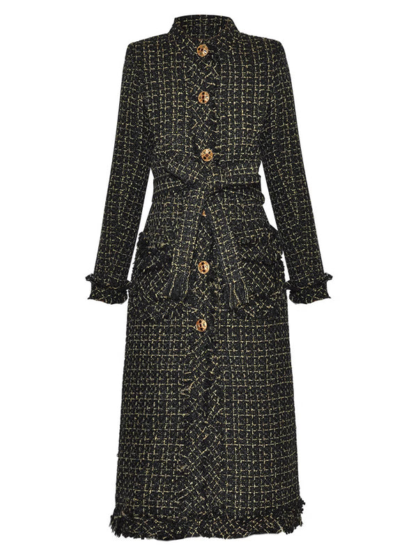Chaqueta Ajustada con Cordones y Flecos Elegante