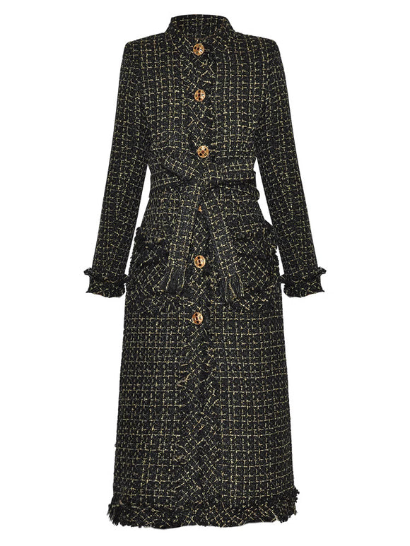 Chaqueta Ajustada con Cordones y Flecos Elegante