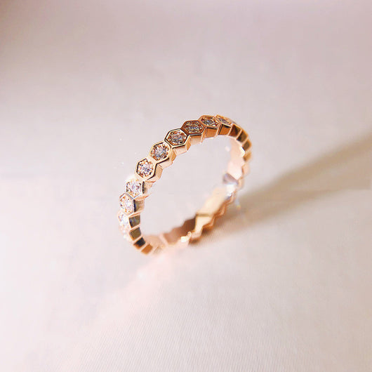 Anillo de Plata con Diseño Colmena para Mujer - Image 6