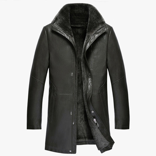 Chaqueta de Cuero Premium para Hombre con Forro Polar Grueso - Image 14