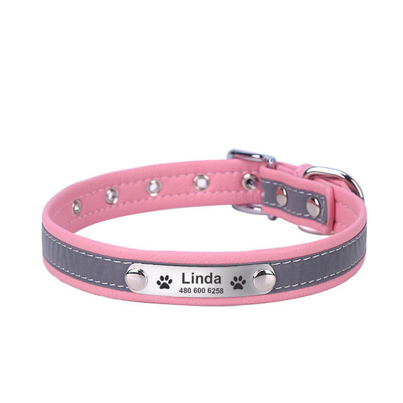 Collar Reflectante de Microfibra para Perros y Gatos Pequeños y Medianos