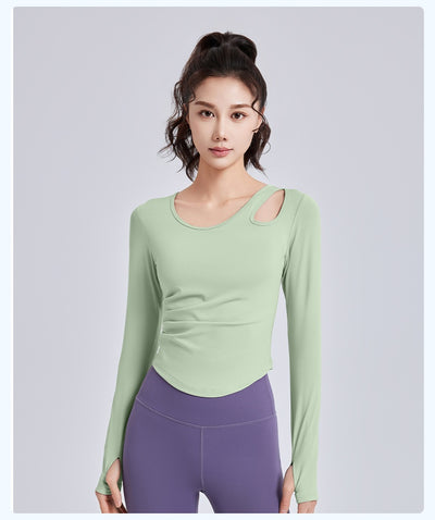 Top Deportivo Ajustado con Detalle Hueco y Fruncido para Pilates y Yoga - Image 9