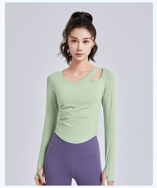 Top Deportivo Ajustado con Detalle Hueco y Fruncido para Pilates y Yoga - Image 9