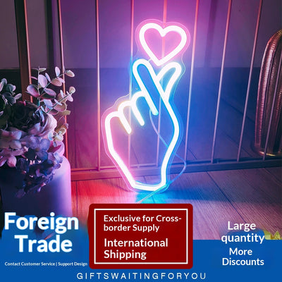 Luces Decorativas de Neón en Forma de Corazón - Acrílico Premium para Espacios Comerciales