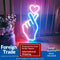Luces Decorativas de Neón en Forma de Corazón - Acrílico Premium para Espacios Comerciales