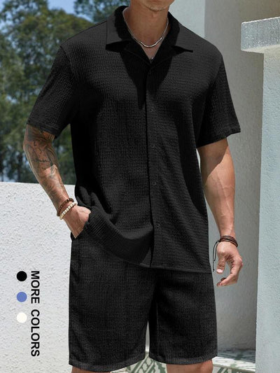 Conjunto Deportivo Hombre: Camisa y Shorts de Color Sólido - Image 8