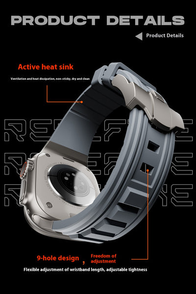 Correa Elástica de Silicona con Hebilla Metálica Plegable para iWatch 1-9 - Image 38