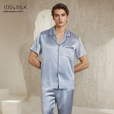Pijamas de Seda Pesada Mumi para Hombre - Image 24