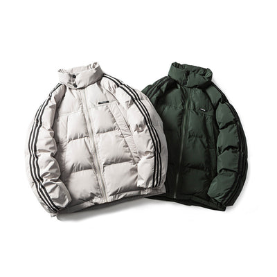 Chaqueta Abrigada de Rayas para Hombre - Image 5