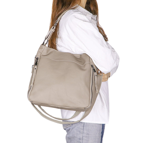 Bolso Tote de Cuero Genuino con Capacidad Extra Grande