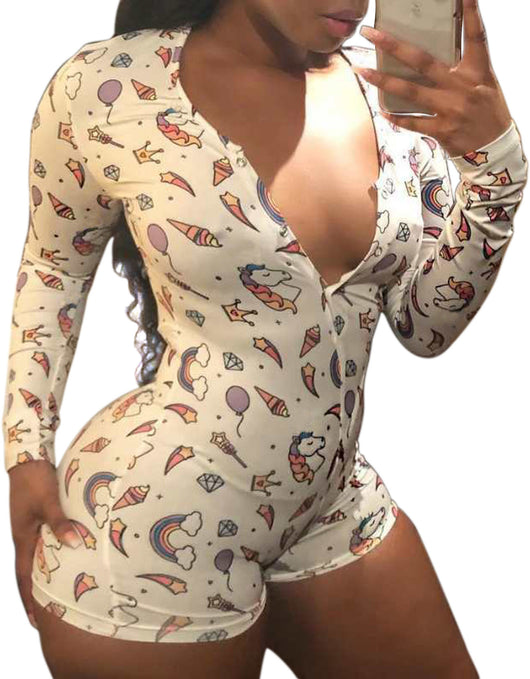 Jumpsuit Largo de Manga Larga con Estampado Digital para Mujer - Image 18