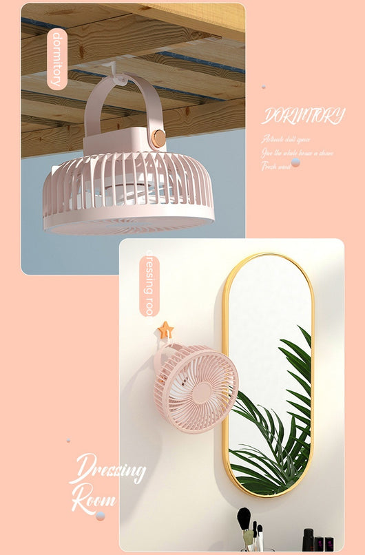 Ventilador Portátil Recargable con Luz Nocturna - Diseño Infantil para Escritorio y Cabecera - Image 23