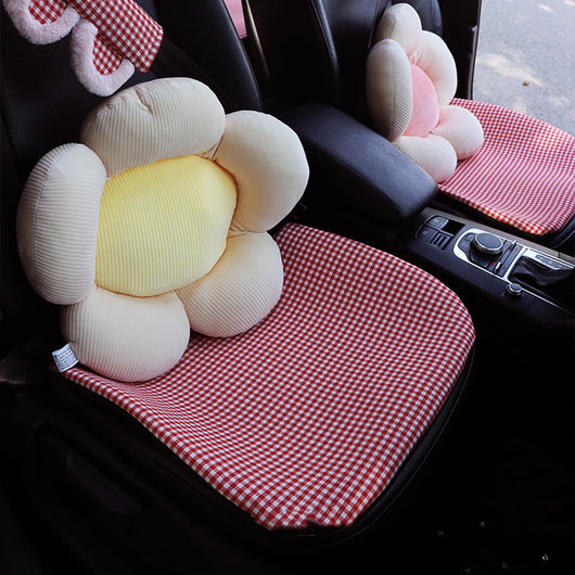Cojín de Asiento para Auto Escocés Lino Cuatro Estaciones - Image 3