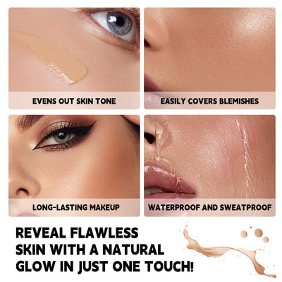 Base de Maquillaje 4 Tonos con Corrector Integrado - BB Cream Iluminador de Larga Duración - Image 12