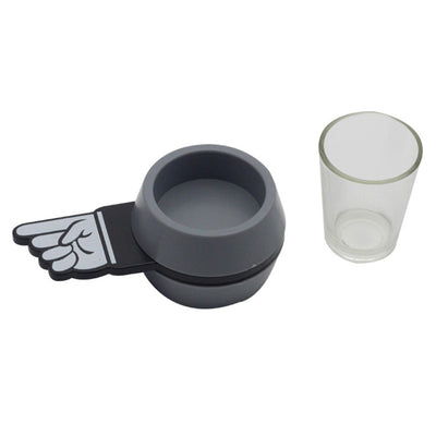 Black remote control mouse toy with a flocking texture and a black remote control on a white background. - Image 12