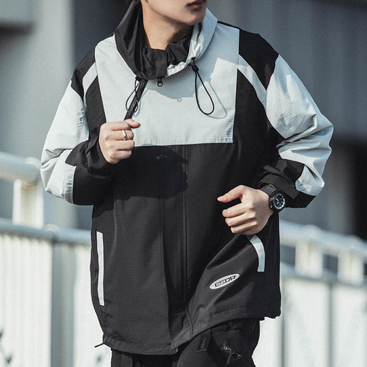 Chamarra Hoodie Oversize con Cierre Diagonal y Bolsillos Funcionales - Image 9