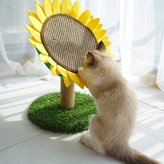 Rascador para Gatos con Poste de Sisal y Diseño Floral Girasol - Image 10