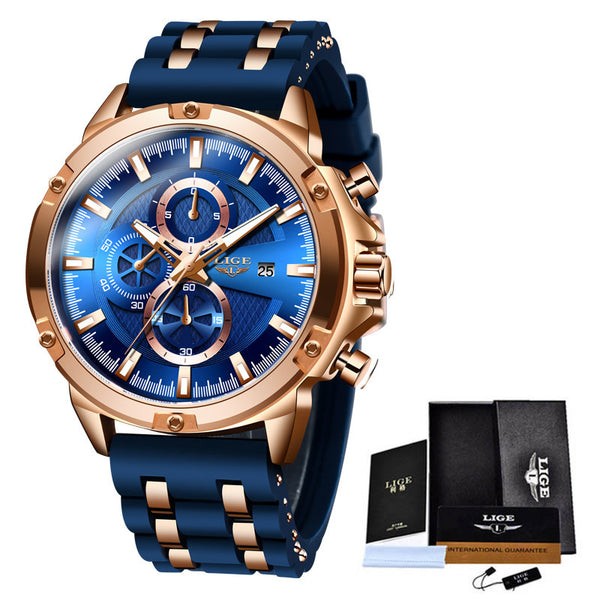 Reloj Deportivo para Hombre Cuarzo Correa Silicona Resistente al Agua