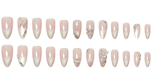 Pegatinas de Uñas Mariposa Efecto Ojo de Gato con Diamantes - Image 12