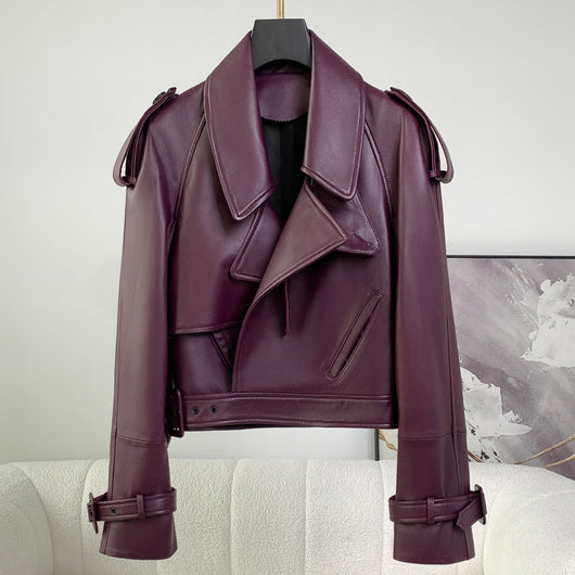 Chaqueta de Cuero Oveja Suelta para Mujer - Estilo Oversized - Image 8