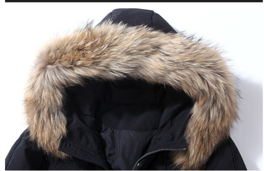 Chaqueta Parka de Invierno para Hombre con Capucha y Cuello de Pelo - Image 10