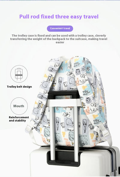 Mochila Escolar Impresa de Gran Capacidad para Estudiantes de Secundaria - Image 36