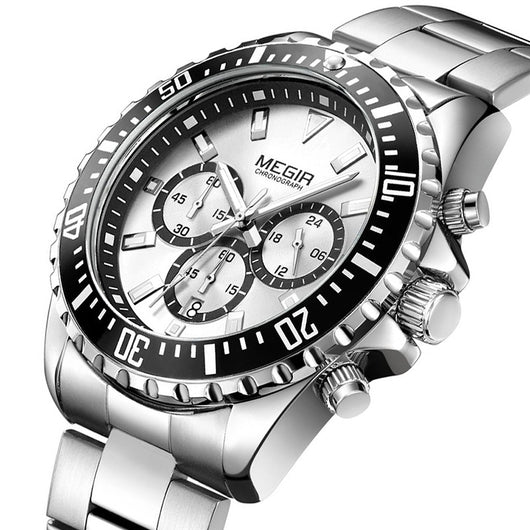 Reloj Cronógrafo Multifuncional para Hombre con Correa de Acero Sólido - Image 8
