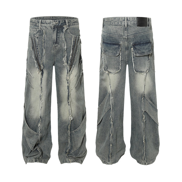 Pantalones Vaqueros Desgastados con Personalidad para Hombre