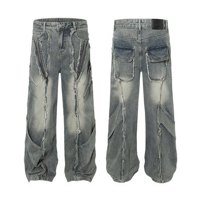 Pantalones Vaqueros Desgastados con Personalidad para Hombre